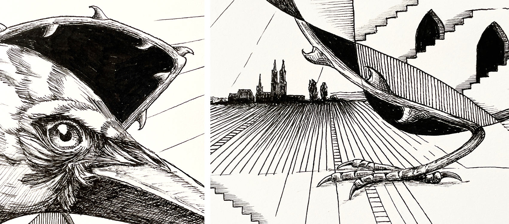 Detail Die Elster und der Sperling